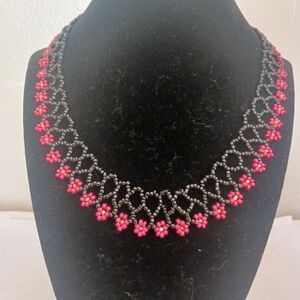 Mexican handmade beaded jewerly Necklace choker Multicolor